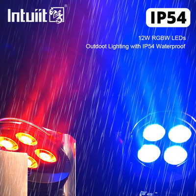 4x12w RGBW Akülü LED Sahne Işıkları Uzaktan Kumanda Wifi Led Par Işıkları