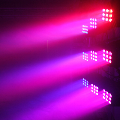 Profesyonel 3x3 Panel LED Matrix Işık 9x10W RGBW 4'ü 1 Arada Dj Disco İçin Hareketli Kafa Işığı