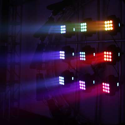 9*10W RGBW 4'ü 1 Arada LED Yıkama Hareketli Işık Yüksek Parlaklıklı DJ 3x3 Matrix Pixel